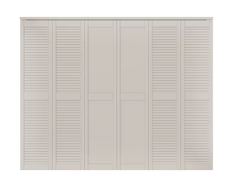 Fixed shutter flat plate folding door 3d model