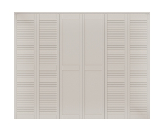 Fixed shutter flat plate folding door 3d model