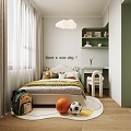 Modern Children's Room Simple Bedroom 3d model