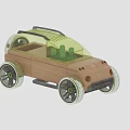Automoblox wooden toy car model 3d model