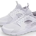 White Athletic Shoes With Mesh Upper Breathable Design And Lightweight Sole