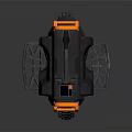 Futuristic Electric Unicycle Design With Black Body Orange Frame Large Wheel And Pedal