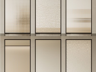 Modern partition glass screen model