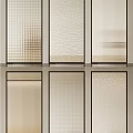 Modern partition glass screen 3d model