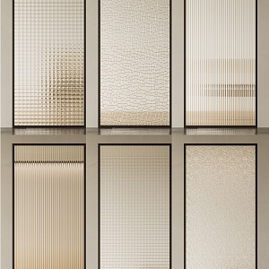 Modern partition glass screen 3d model