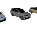 Three Modern Electric Vehicles With Sleek Design And Spacious Interiors