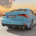 Blue Lexus Car Multiple Angles Exterior And Interior Design Details View 3d model