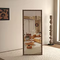 Mid-ancient mirror Full-length mirror Floor mirror 3d model