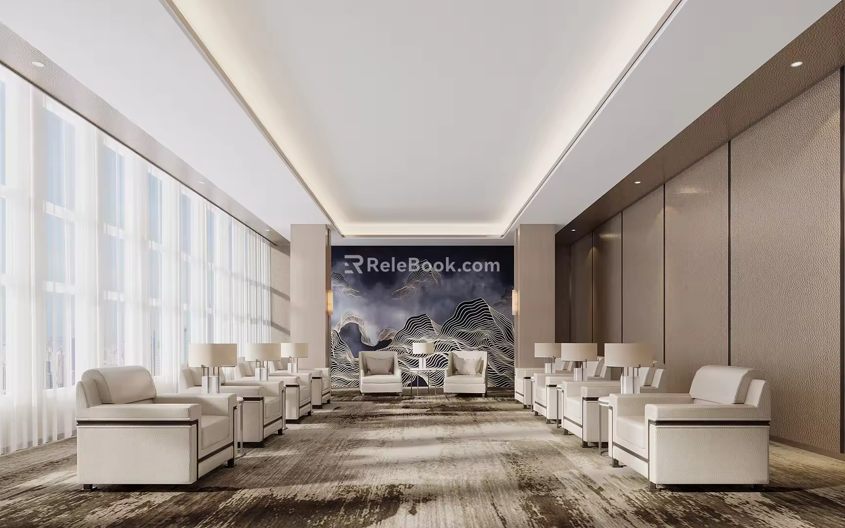 New Chinese Reception Room 3d model