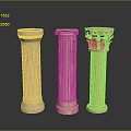Columns Stone Columns Stone Columns Old Columns Roman Columns Roman Columns Classical Columns Greek Columns 3d model