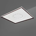 Modern Ceiling Design With Square Frame White Panel And Central Circular Decoration