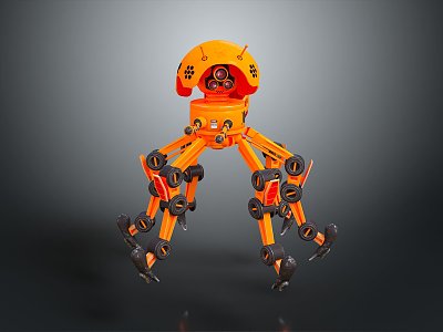 Robot Spider Robot Mecha Spider Science Fiction Spider Mechanical Spider Battery Spider Tower Defense 3d model