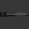 Modern Black Pistol Weapon With Detachable Magazine On Dark Background