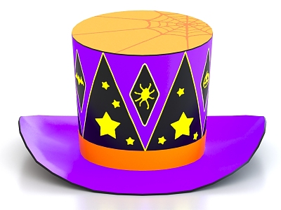 Top Hat Winter Brim Top Hat Magic Hat 3d model