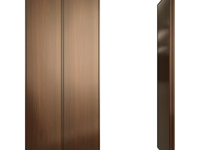 Modern Wooden Folding Door With Natural Wood Grain For Interior Space Partition 3d model