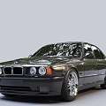 Black Car BMW Sedan 3d model