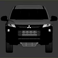 Gray Mitsubishi Single Cab Pickup Truck With Cargo Bed And Modern Exterior Design