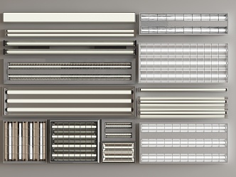 Grille light led strip tube 3d model