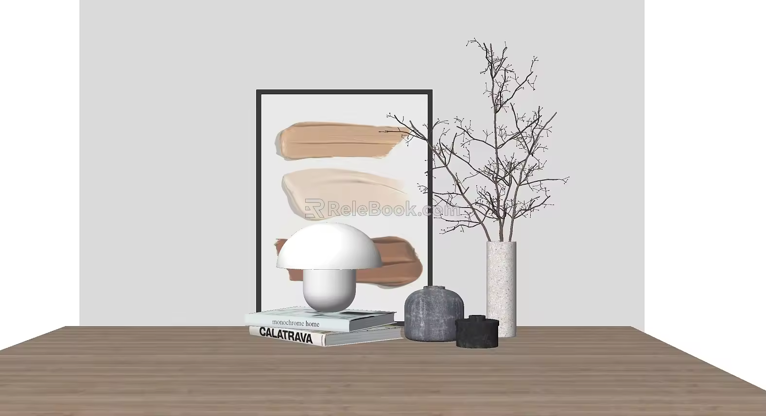 Modern ornaments combined table lamp 3d model