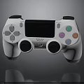 White Game Controller For Electronic Gaming With Ergonomic Design And Colorful Buttons