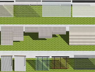 Modern venetian blinds roller blinds sunshade bamboo curtain mat curtain 3d model