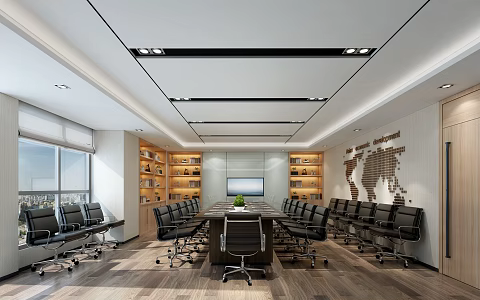 Modern Meeting Room Meeting Table and Chair 3d model