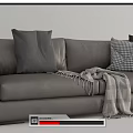 Modern double sofa 3d model