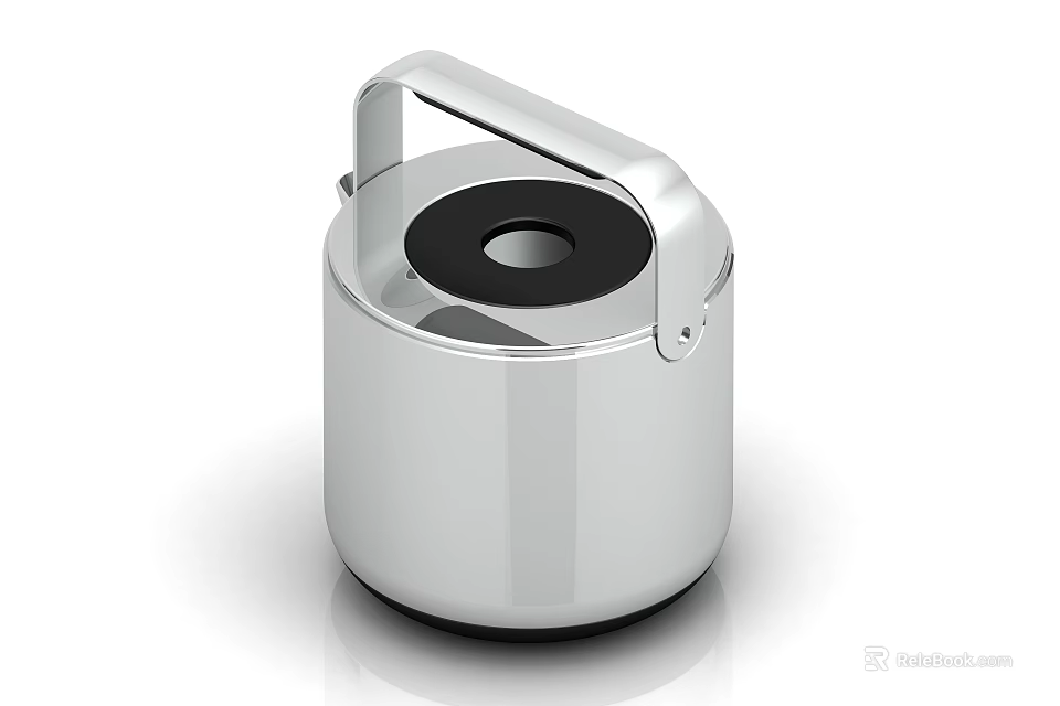 Sleek Silver Compact Household Electrical Appliance With Handle And Modern Design For Daily Use 3d model 