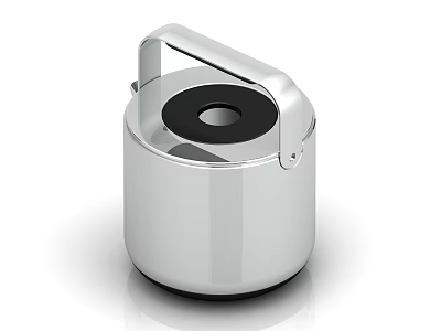 Sleek Silver Compact Household Electrical Appliance With Handle And Modern Design For Daily Use 3d model