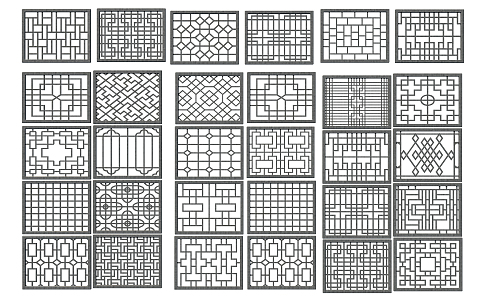 New Chinese-style openwork window 3d model