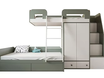 Modern Bed-and-out Children Bed-and-out 3d model