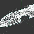 Futuristic Cosmic Spaceship 3D Model With Detailed Structure And Sci Fi Design