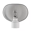 Vintage Table Lamp With Spherical Translucent Frosted Shade And Edison Filament Bulb Black Cylindrical Base