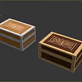 Two Decorative Wooden Storage Boxes With Intricate Patterns For Home Organizing