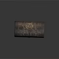 Vintage Decorative Chest with Floral Patterns Metal Lock and Rustic Finish