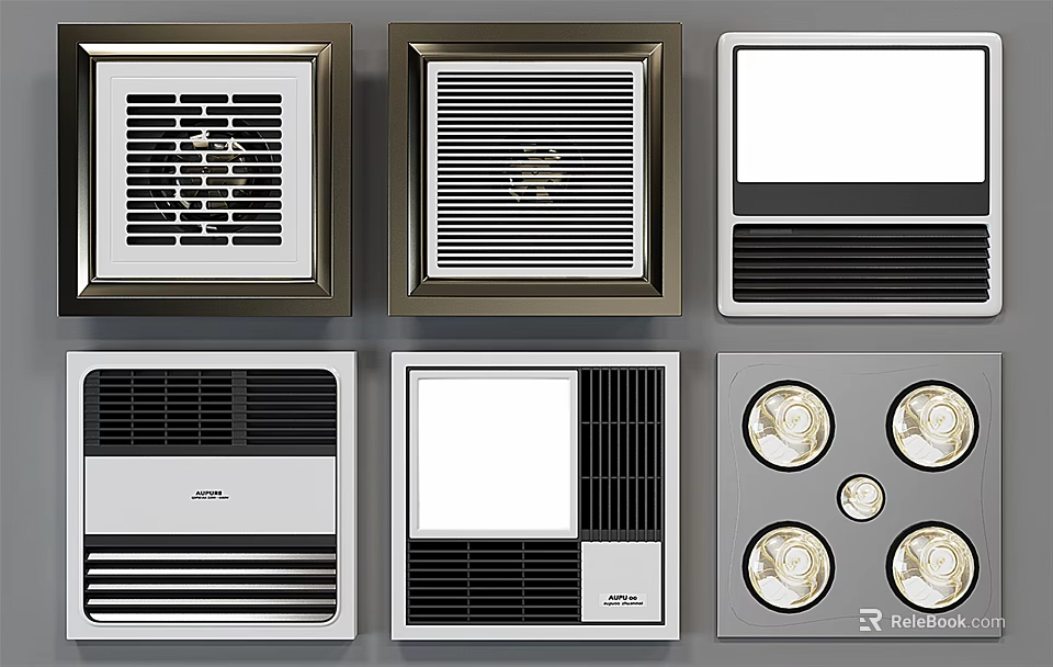 Modern Ventilation Grille Designs With Various Patterns For Interior Spaces 3d model 