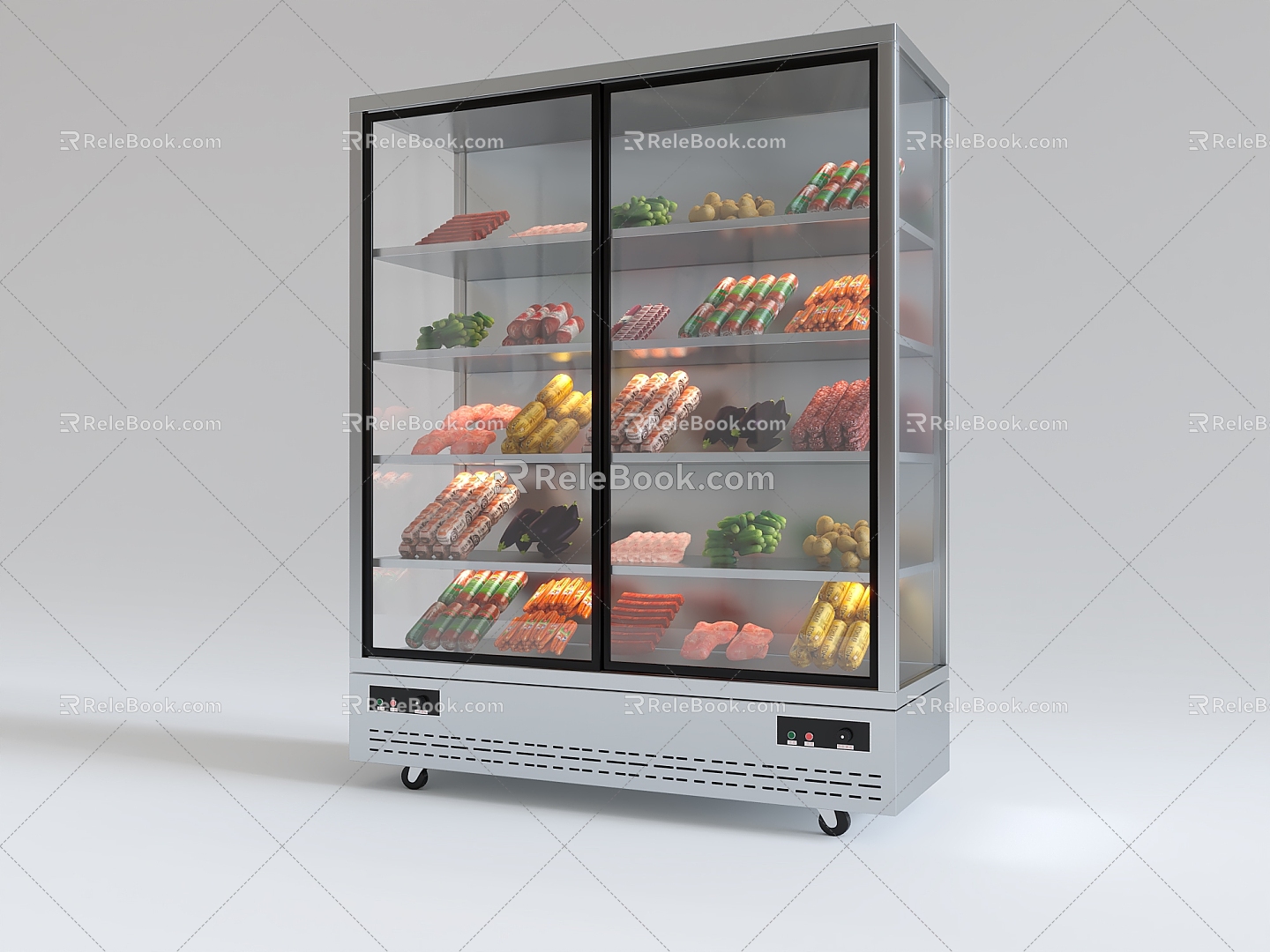 String Cabinet Malatang Display Refrigerator 3d model