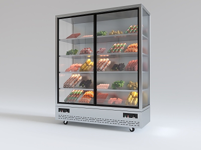 String Cabinet Malatang Display Refrigerator 3d model