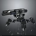 Advanced Mechanical Creature With Cannon Arm And Metallic Spider Legs Design 3d model