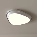 Modern Minimalist Ceiling Light With Soft White Illumination And Sleek Silver Frame Design 3d model