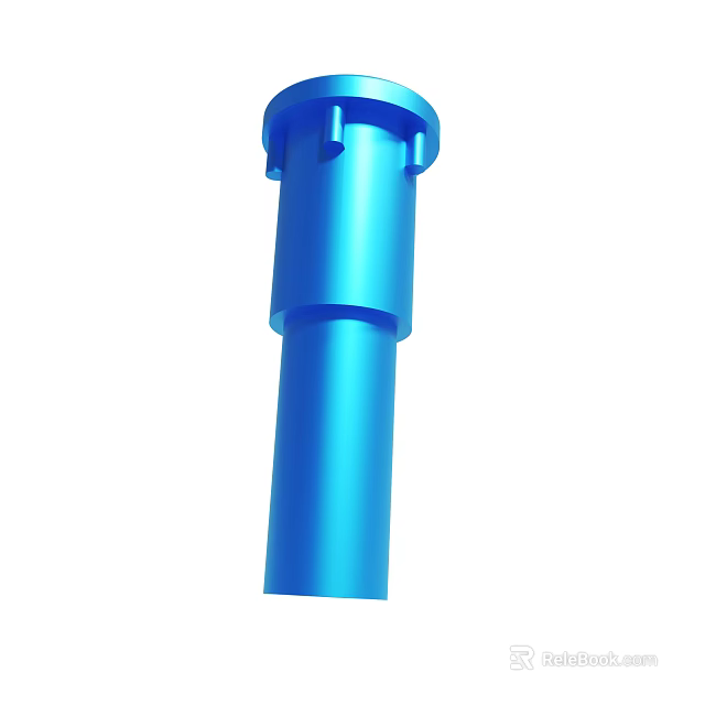 Blue Cylindrical Mechanical Component Design For Industrial Machinery Use 3d model 