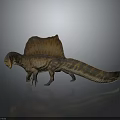 Spinosaurus Dinosaur With Brown And Yellow Skin Sail Back And Long Tail