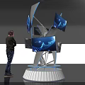 Modern Commercial Equipment with Multi Screen Interactive Display and Stylish Base for Business Exhibitions