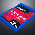 EMTEC SD Card With 2GB Storage Up to 60x Speed Blue Red Design