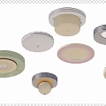 Middle Cream Ceiling Lamp 3d model