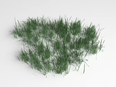 Lush Green Grass Cluster With Fresh Natural Leafy Texture And Vibrant Color 3d model
