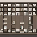 Bookcase Decorative Cabinet Bookcase Book Combination Bookshelf Ornaments Decorative Ornaments Open Solid Wood Bookcase 3d model