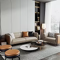 Modern sofa coffee table combination 3d model
