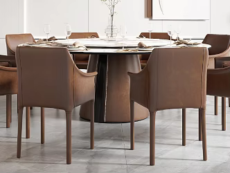 Modern Dining Table Chair Combination Dining Table Chair 3d model