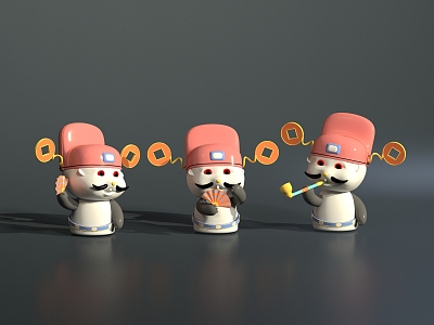 New Chinese Style Cartoon Characters National Tide Cartoon Characters 3d model